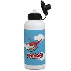 Helicopter Water Bottles - Aluminum - 20 oz - White (Personalized)