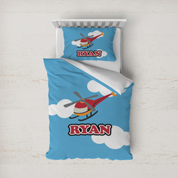 Helicopter Duvet Cover Set - Twin (Personalized)