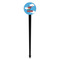 Helicopter Black Plastic 4" Food Pick - Round - Single Pick