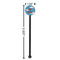 Helicopter Black Plastic 5.5" Stir Stick - Round - Dimensions