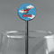 Helicopter Black Plastic 5.5" Stir Stick - Round - Main