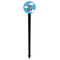 Helicopter Black Plastic 6" Food Pick - Round - Single Pick