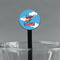 Helicopter Black Plastic 7" Stir Stick - Round - Main