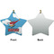 Helicopter Ceramic Flat Ornament - Star Front & Back (APPROVAL)