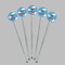 Helicopter Clear Plastic 7" Stir Stick - Round - Fan View