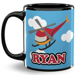 Helicopter 11 Oz Coffee Mug - Black (Personalized)