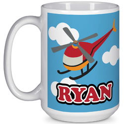 Helicopter 15 Oz Coffee Mug - White (Personalized)