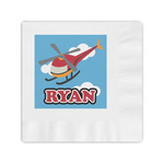 Helicopter Coined Cocktail Napkins (Personalized)