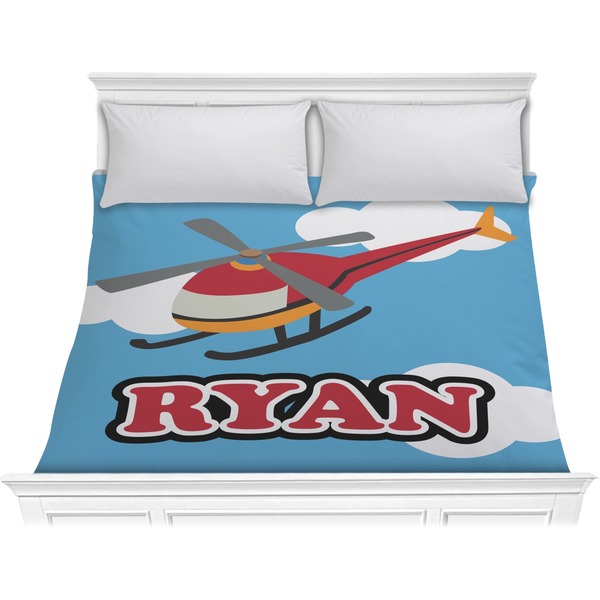 Custom Helicopter Comforter - King (Personalized)