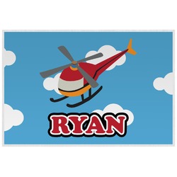 Helicopter Laminated Placemat w/ Name or Text