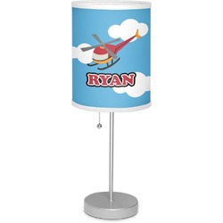 Helicopter 7" Drum Lamp with Shade Linen (Personalized)