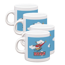 Helicopter Single Shot Espresso Cups - Set of 4 (Personalized)