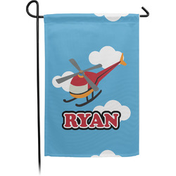 Helicopter Small Garden Flag - Single Sided w/ Name or Text