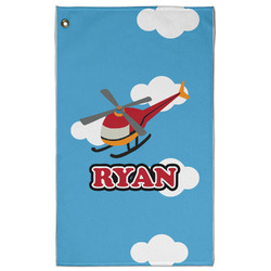 Helicopter Golf Towel - Poly-Cotton Blend w/ Name or Text