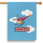 Helicopter 28" House Flag (Personalized)