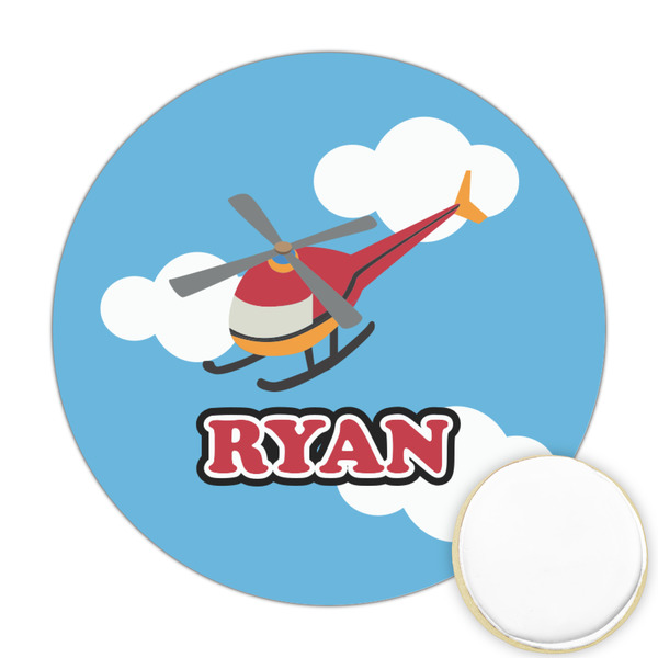 Custom Helicopter Printed Cookie Topper - 2.5" (Personalized)