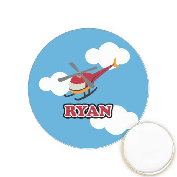 Custom Helicopter Printed Cookie Topper - 1.25" (Personalized)