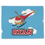 Helicopter Single-Sided Linen Placemat - Single w/ Name or Text