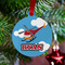 Helicopter Metal Ball Ornament - Lifestyle