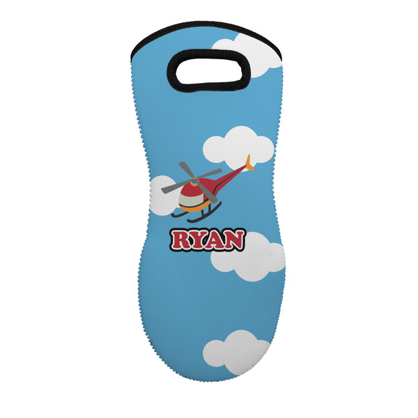 Custom Helicopter Neoprene Oven Mitt - Single w/ Name or Text