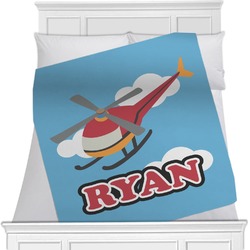 Helicopter Minky Blanket - 40"x30" - Double Sided (Personalized)