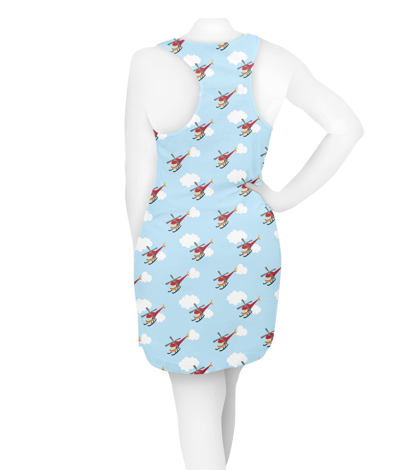 Helicopter Racerback Dress - X Large (Personalized) - YouCustomizeIt