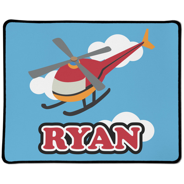 Custom Helicopter Large Gaming Mouse Pad - 12.5" x 10" (Personalized)