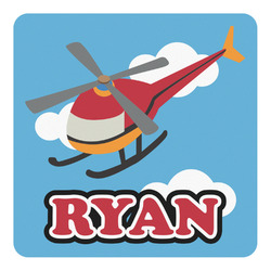 Helicopter Square Decal - Large (Personalized)