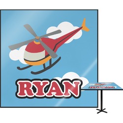 Helicopter Square Table Top - 24" (Personalized)