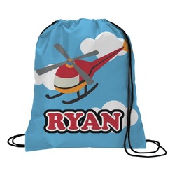 Helicopter Drawstring Backpack - Large (Personalized)