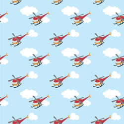 Helicopter Wallpaper & Surface Covering (Water Activated 24"x 24" Sample)