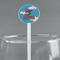 Helicopter White Plastic 5.5" Stir Stick - Round - Main