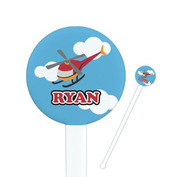 Helicopter Round Plastic Stir Sticks (Personalized)