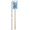 Helicopter Wooden 6.25" Stir Stick - Rectangular - Dimensions