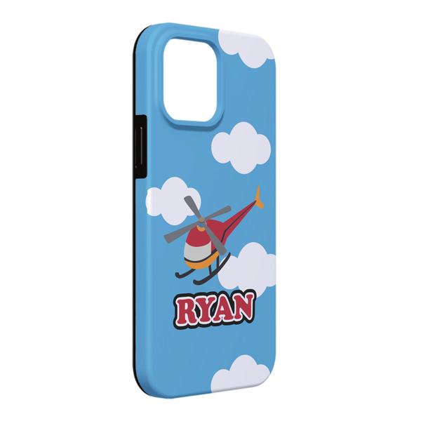 Custom Helicopter iPhone Case - Rubber Lined - iPhone 13 Pro Max (Personalized)