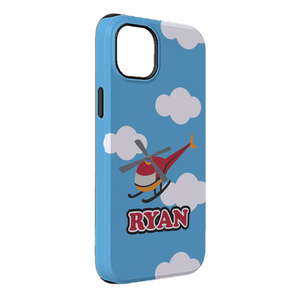 Custom Helicopter iPhone Case - Rubber Lined - iPhone 14 Pro Max (Personalized)