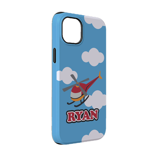 Custom Helicopter iPhone Case - Rubber Lined - iPhone 14 Pro (Personalized)