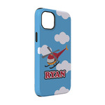 Helicopter iPhone Case - Rubber Lined - iPhone 14 (Personalized)