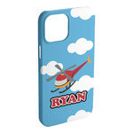 Helicopter iPhone Case - Plastic - iPhone 15 Pro Max (Personalized)