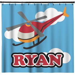 Helicopter Shower Curtain - 71" x 74" (Personalized)