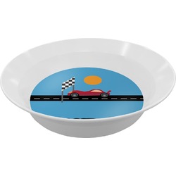Race Car Melamine Bowl - 12 oz (Personalized)