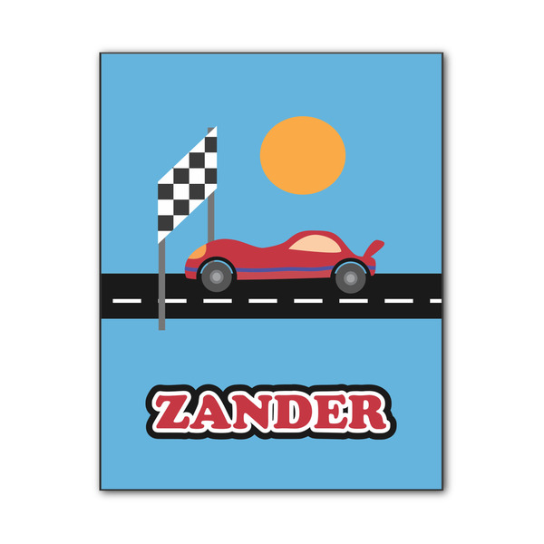 Custom Race Car Wood Print - 11x14 (Personalized)