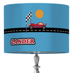 Race Car 16" Drum Lamp Shade - Fabric (Personalized)