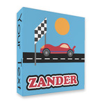 Race Car 3 Ring Binder - Full Wrap - 2" (Personalized)