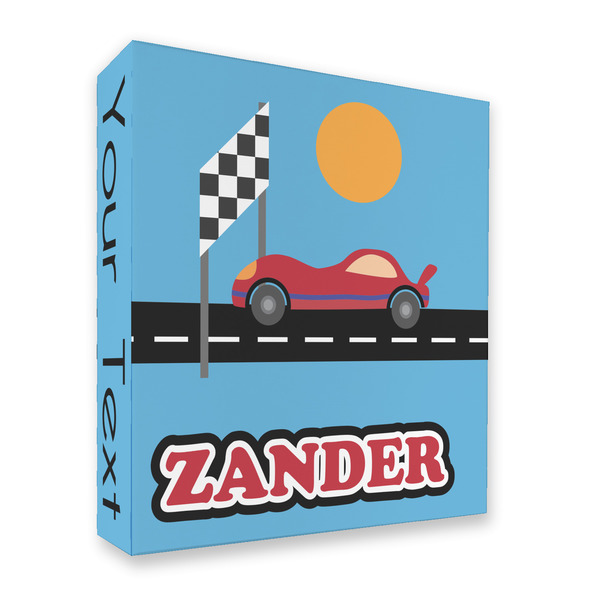 Custom Race Car 3 Ring Binder - Full Wrap - 2" (Personalized)