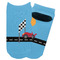 Race Car Adult Ankle Socks - Single Pair - Front and Back