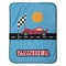 Race Car Baby Sherpa Blanket - Flat