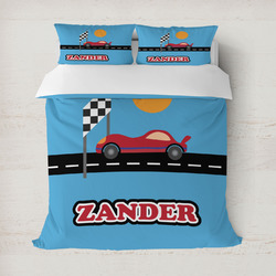 Race Car Duvet Cover Set - Full / Queen (Personalized)