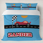 Race Car Duvet Cover Set - King (Personalized)