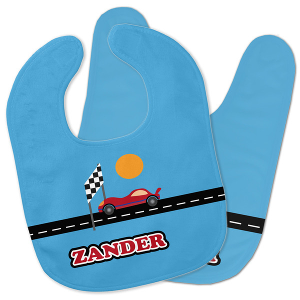 Custom Race Car Baby Bib w/ Name or Text